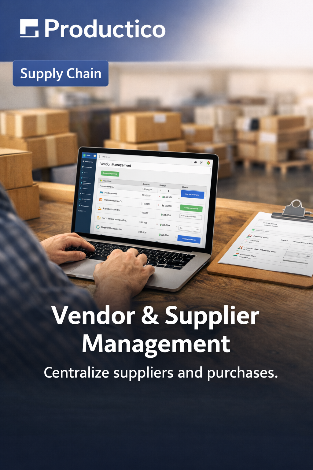Vendor and supplier management preview